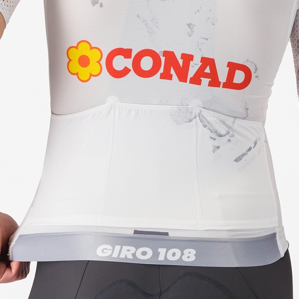 Bekleidung Herren Weiße Trikot Giro d'Italia 2025 Race 8S