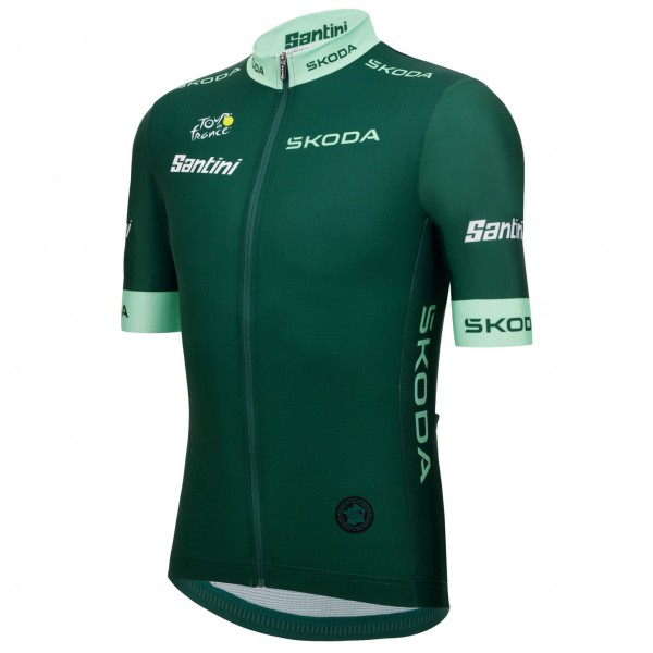 Bekleidung Herren Trikot Santini Grün Tour de France 2025 Fan Line