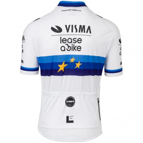 Bekleidung Herren Team Visma Lease a bike 2025 trikot-Europameister