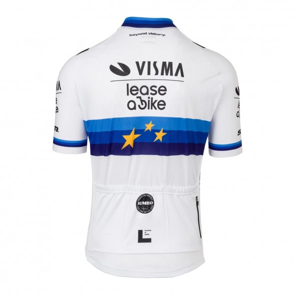 Bekleidung Herren Team Visma Lease a bike 2025 trikot-Europameister