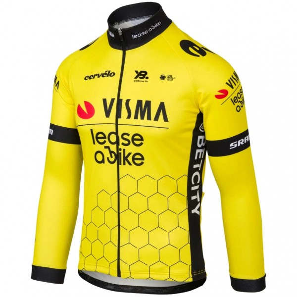 Bekleidung Herren Team Visma Lease a bike 2025 langarm trikot