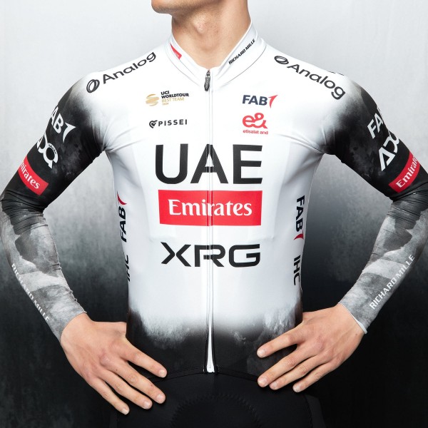 Bekleidung Herren UAE Team Emirates 2025 Primapelle Pissei langarmtrikot