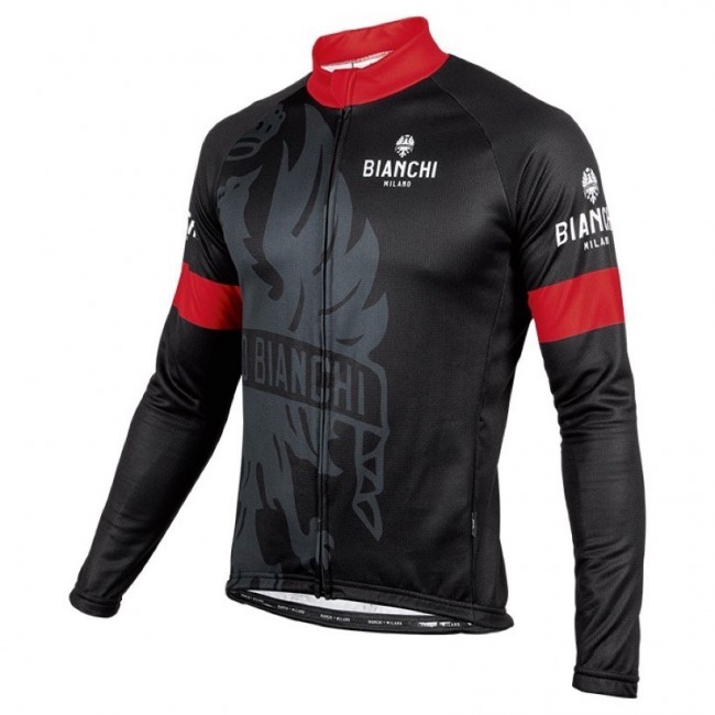 2016 Bianchi Milano Sorisole Schwarz-Rot Radtrikot Langarm EYAZ166 2016 Bianchi Milano Sorisole Schwarz-Rot Radtrikot Langarm EYAZ166