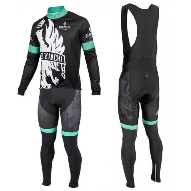 2016 Bianchi Milano Sorisole Schwarz-Grün Fahrradbekleidung Satz Radtrikot Langarm+Lang Trägerhose HGJA427 2016 Bianchi Milano Sorisole Schwarz-Grün Fahrradbekleidung Satz Radtrikot Langarm+Lang Trägerhose HGJA427