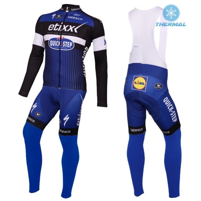 2016 Etixx-Quick Step Blau thermisch Fahrradbekleidung Satz Radtrikot Langarm+Lang Trägerhose IAMQ481 2016 Etixx-Quick Step Blau thermisch Fahrradbekleidung Satz Radtrikot Langarm+Lang Trägerhose IAMQ481
