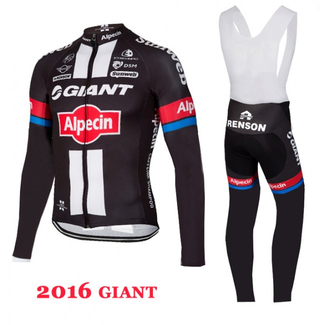 2016 Giant Fahrradbekleidung Radtrikot Satz Langarm und Lange Trägerhose LSPR998 2016 Giant Fahrradbekleidung Radtrikot Satz Langarm und Lange Trägerhose LSPR998