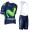 2016 Movistar Fahrradbekleidung Satz Fahrradtrikot Kurzarm Trikot und Kurz Trägerhose ELLK775