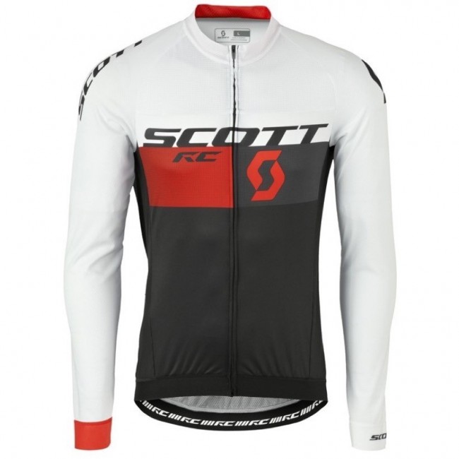 2016 Scott RC Weiß-Schwarz-Rot Radtrikot Langarm CTWP388 2016 Scott RC Weiß-Schwarz-Rot Radtrikot Langarm CTWP388