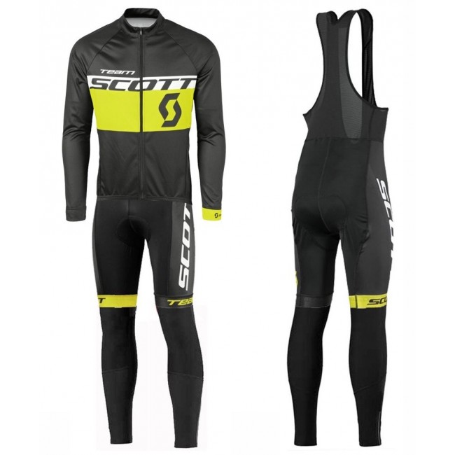 2016 Scott Team Schwarz-Gelb Fahrradbekleidung Satz Radtrikot Langarm+Lang Trägerhose UJYT260 2016 Scott Team Schwarz-Gelb Fahrradbekleidung Satz Radtrikot Langarm+Lang Trägerhose UJYT260