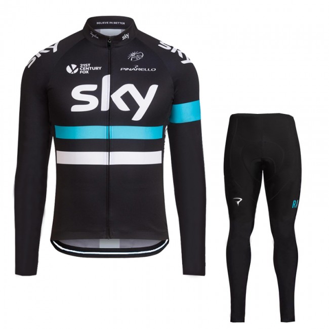 2016 Sky Fahrradbekleidung Radtrikot Satz Langarm und Lange Fahrradhose KUJK596 2016 Sky Fahrradbekleidung Radtrikot Satz Langarm und Lange Fahrradhose KUJK596