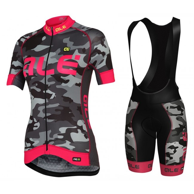 2017 Damen Ale Graphics PRR Camo Schwarz-Rose Fahrradbekleidung Satz Radtrikot Kurzarm+Kurz Trägerhose 667LXWP 2017 Damen Ale Graphics PRR Camo Schwarz-Rose Fahrradbekleidung Satz Radtrikot Kurzarm+Kurz Trägerhose 667LXWP