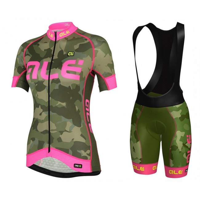 2017 Damen Ale Graphics PRR Camo Grün-Rose Fahrradbekleidung Satz Radtrikot Kurzarm+Kurz Trägerhose 949YHPM 2017 Damen Ale Graphics PRR Camo Grün-Rose Fahrradbekleidung Satz Radtrikot Kurzarm+Kurz Trägerhose 949YHPM