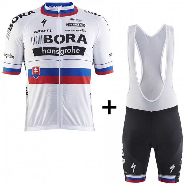 BORA Hansgrohe Pro Team 2017 Champion Slovaque Fahrradbekleidung Satz Radtrikot Kurzarm+Kurz Trägerhose 348UHCB BORA Hansgrohe Pro Team 2017 Champion Slovaque Fahrradbekleidung Satz Radtrikot Kurzarm+Kurz Trägerhose 348UHCB