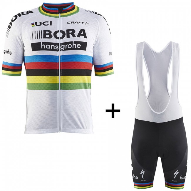 BORA Hansgrohe Pro Team 2017 UCI World Champion Fahrradbekleidung Satz Radtrikot Kurzarm+Kurz Trägerhose 454USBV BORA Hansgrohe Pro Team 2017 UCI World Champion Fahrradbekleidung Satz Radtrikot Kurzarm+Kurz Trägerhose 454USBV