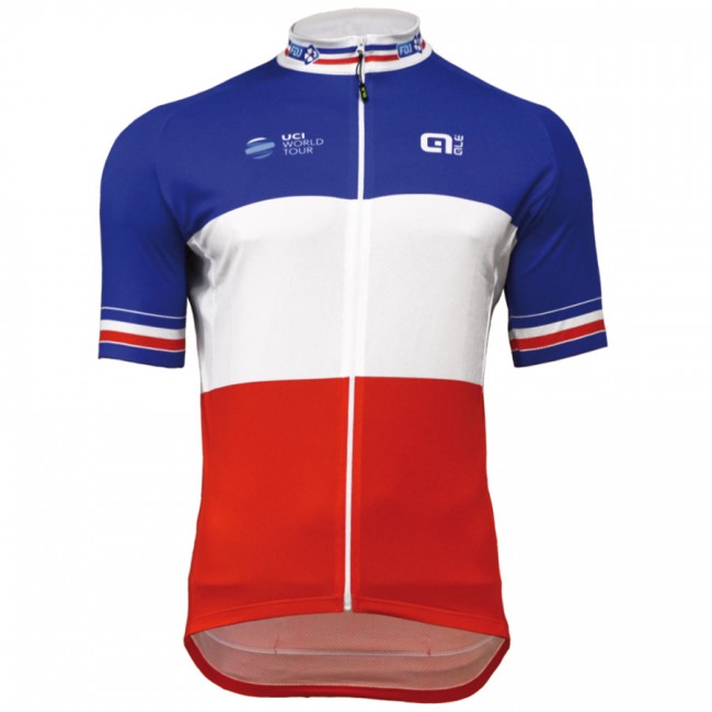 FDJ Pro Team 2017 Tenue Championnat Francais Radtrikot Kurzarm 486CVEH FDJ Pro Team 2017 Tenue Championnat Francais Radtrikot Kurzarm 486CVEH