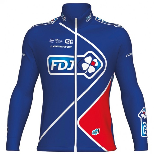 FDJ Pro 2017 Blau Radtrikot Langarm 689PCHH FDJ Pro 2017 Blau Radtrikot Langarm 689PCHH