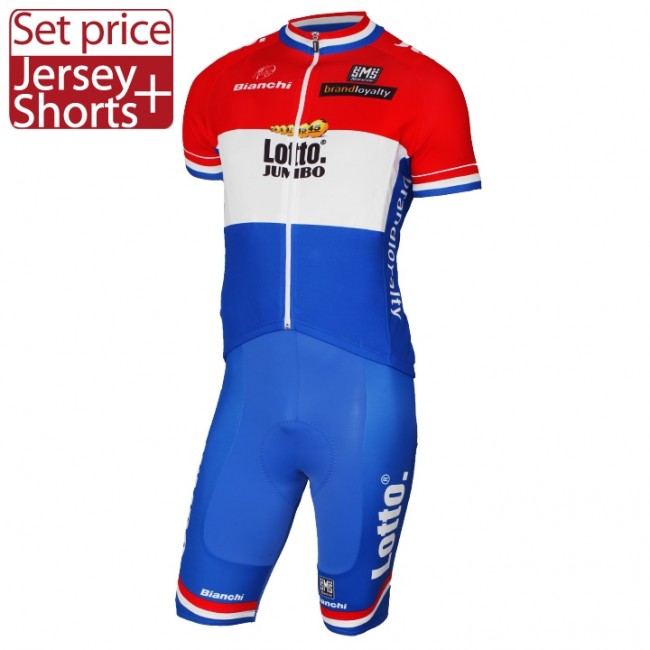 2017 LOTTO JUMBO Netherlands Rot Blau Fahrradbekleidung Satz Radtrikot Kurzarm+Kurz Radhose 402CMFP 2017 LOTTO JUMBO Netherlands Rot Blau Fahrradbekleidung Satz Radtrikot Kurzarm+Kurz Radhose 402CMFP