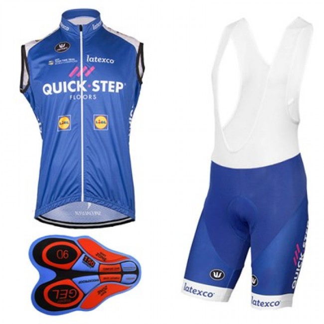 Quick Step Floors 2017 Pro ärmelloses Trikot Blau+Kurz Trägerhose 648LHMK Quick Step Floors 2017 Pro ärmelloses Trikot Blau+Kurz Trägerhose 648LHMK