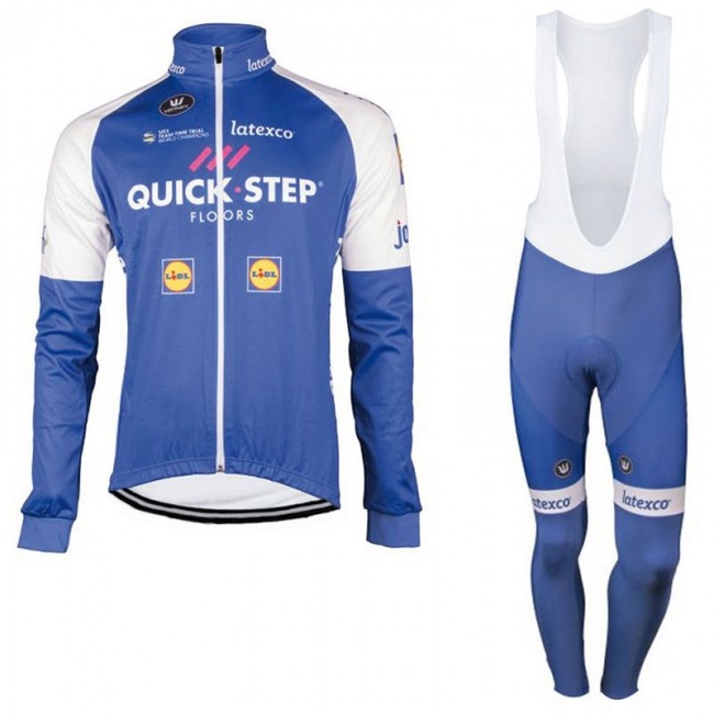Quick Step Floors 2017 Pro Fahrradbekleidung Satz Radtrikot Langarm+Lang Trägerhose 925YTGF Quick Step Floors 2017 Pro Fahrradbekleidung Satz Radtrikot Langarm+Lang Trägerhose 925YTGF