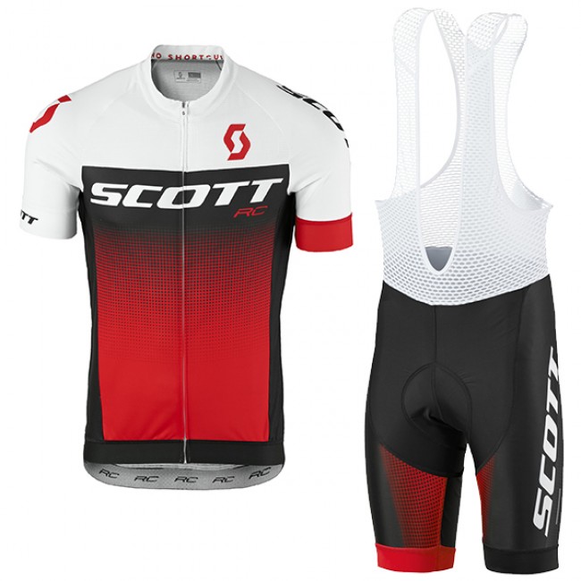 2017 Scott Rc Weiß Schwarz Rot Fahrradbekleidung Satz Radtrikot Kurzarm+Kurz Trägerhose 392LBWB 2017 Scott Rc Weiß Schwarz Rot Fahrradbekleidung Satz Radtrikot Kurzarm+Kurz Trägerhose 392LBWB